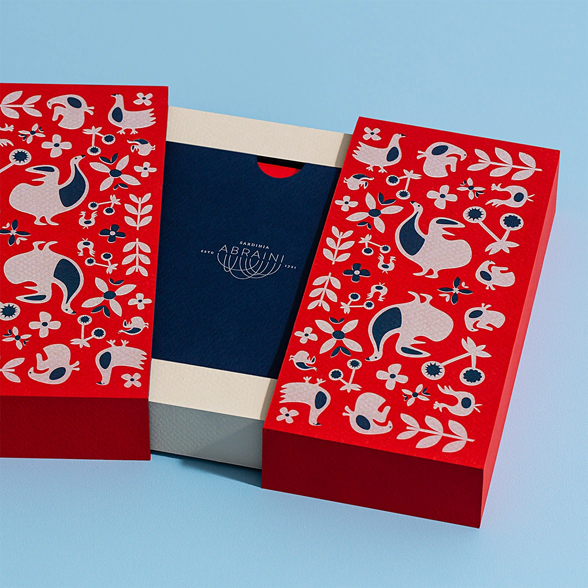 Packaging design half open